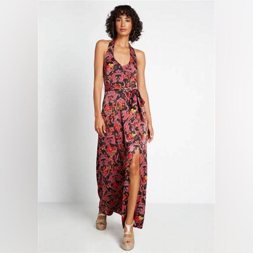 NWT ModCloth Women's We'll Meet Again Halter Maxi Dress Fairy Whimsy Size 2